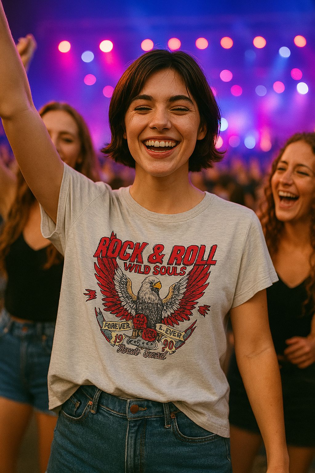 Camiseta Rock Roll Eagle Wild Sounds Verano
