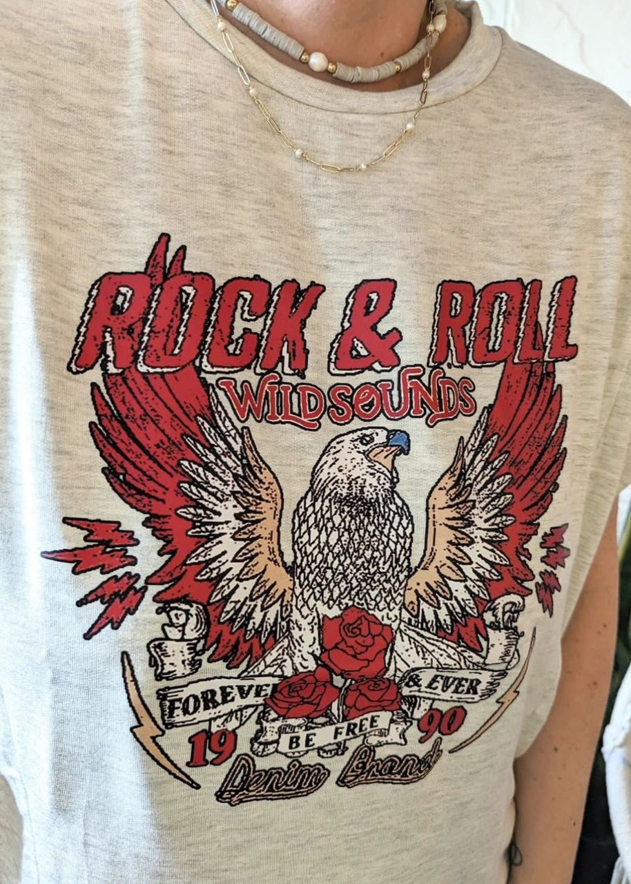 Camiseta Rock Roll Eagle Wild Sounds Verano