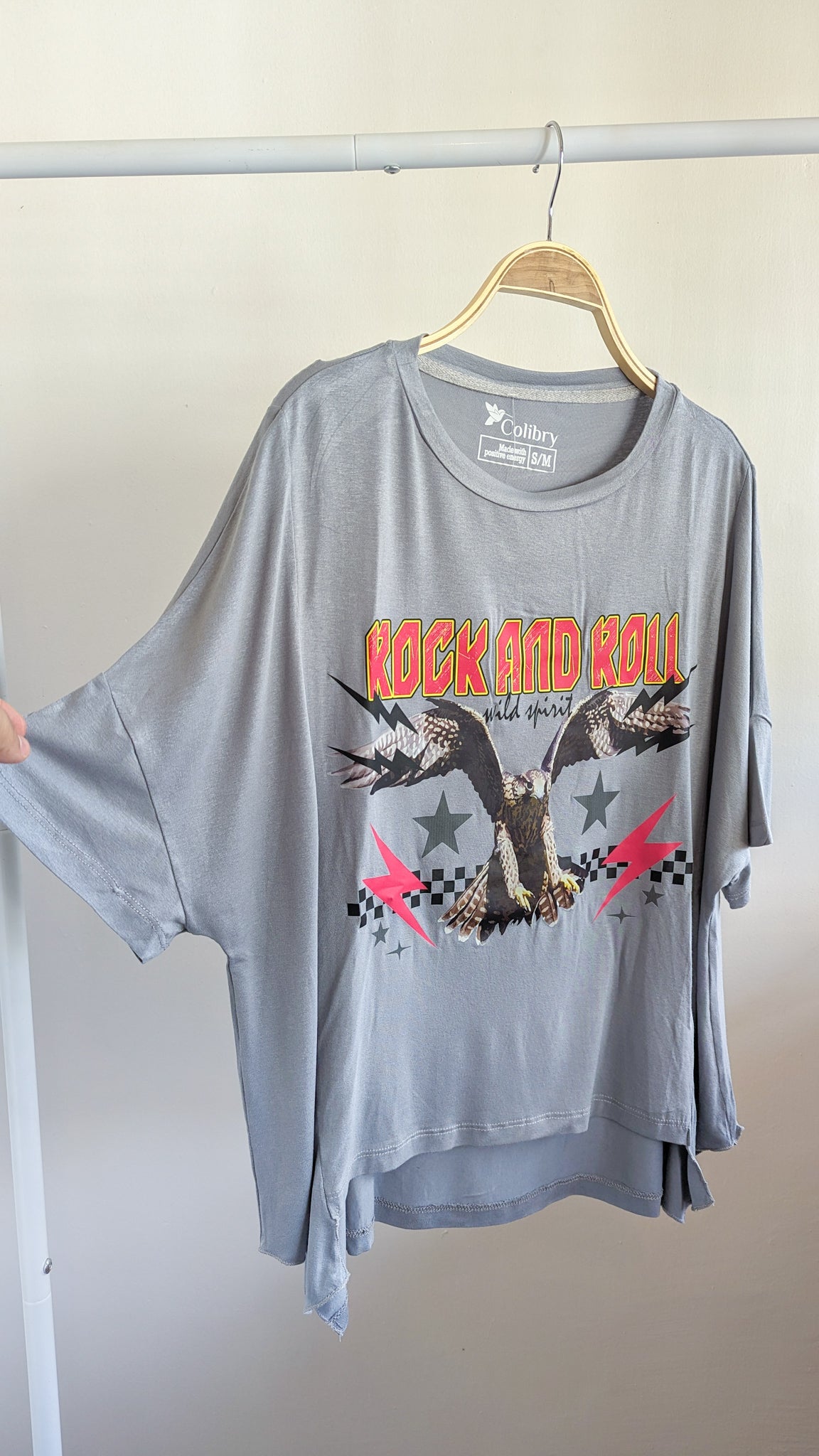 Camiseta bajo Asimétrico Rock And Roll