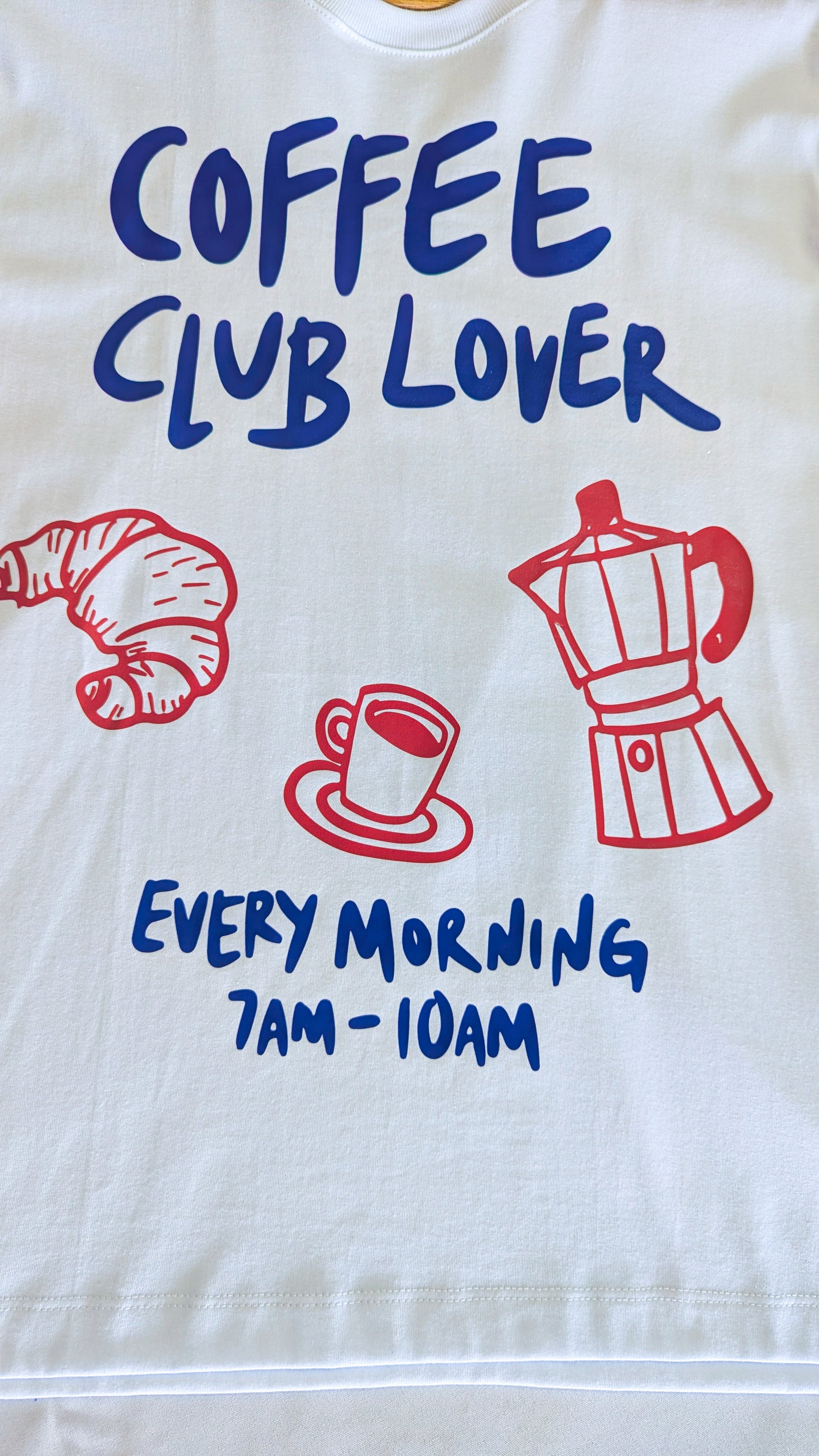 Camiseta Oversized Coffee Lover Club
