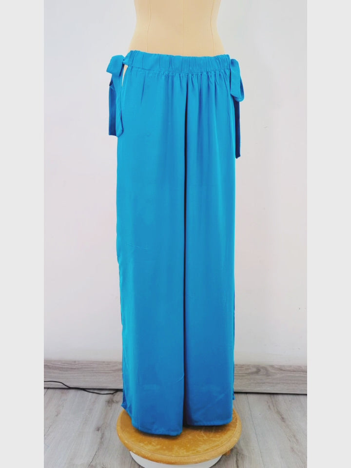 Pantalones Palazzo Cut Out Lazos