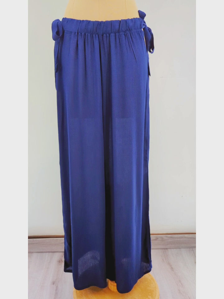 Pantalones Palazzo Cut Out Lazos